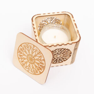 Dizajnerskie drewniane opakowanie (ŚNIEŻYNKA)