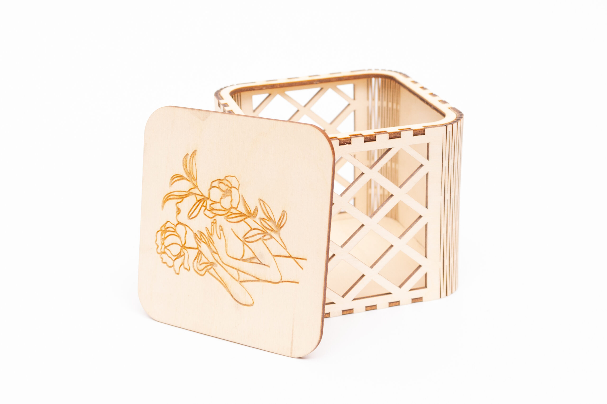 Dizajnerskie drewniane opakowanie (KRATKA) - obrazek 4