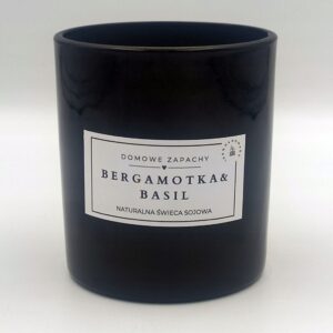 Naturalna świeca sojowa BERGAMOTKA&BASIL - 300 ml
