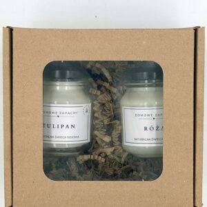 PACHNĄCY BOX - ZESTAW 2x 80 ml ŚWIEC SOJOWYCH W SŁOIKACH