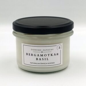 Naturalna Świece Sojowa BERGAMOTKA&BASIL 235 ml