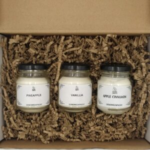 Zestaw świec zapachowych w eleganckich słoiczkach 80 ml